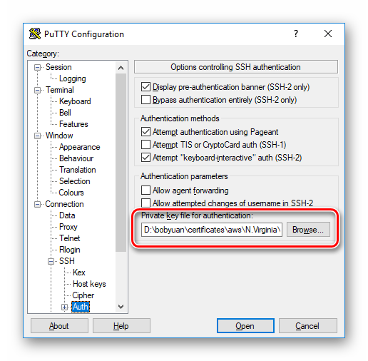 Putty Configuration 3