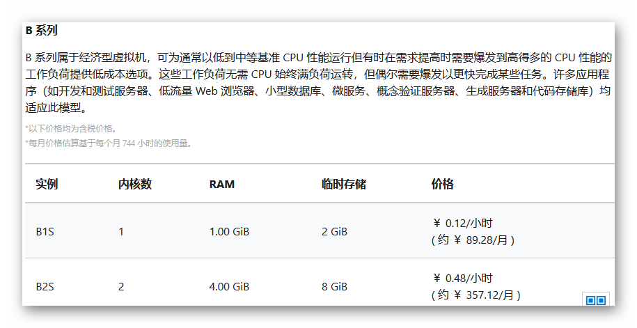 Azure Server Type B CN