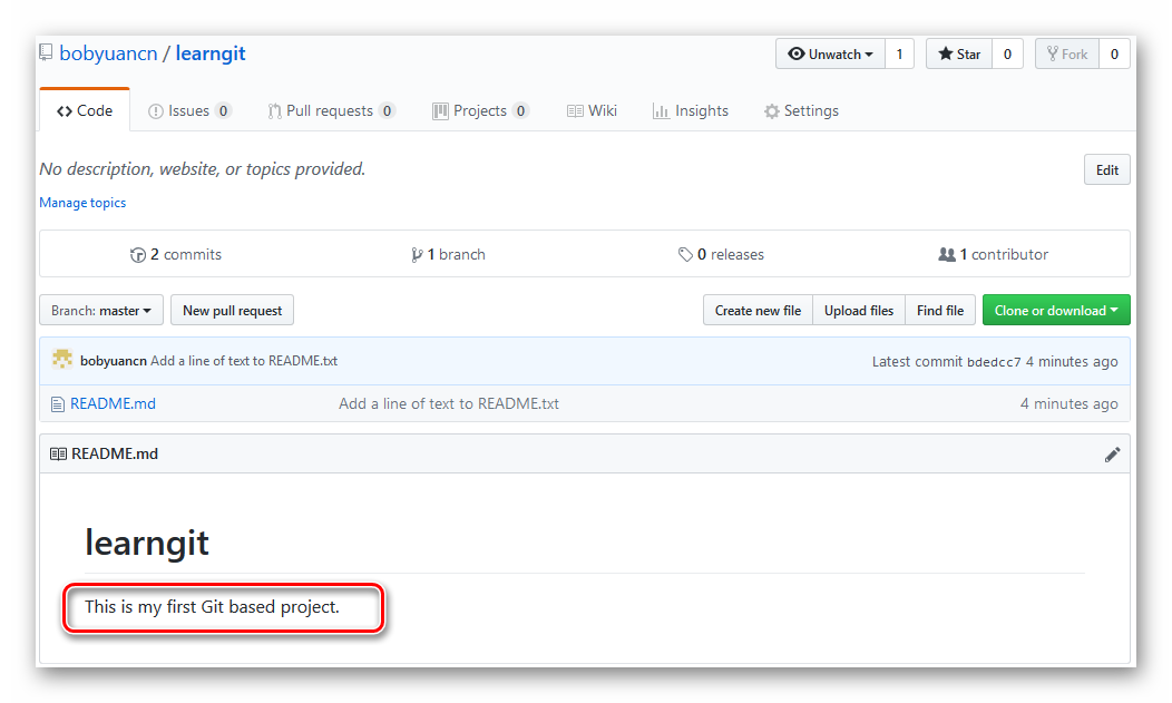 GitHub view learngit new