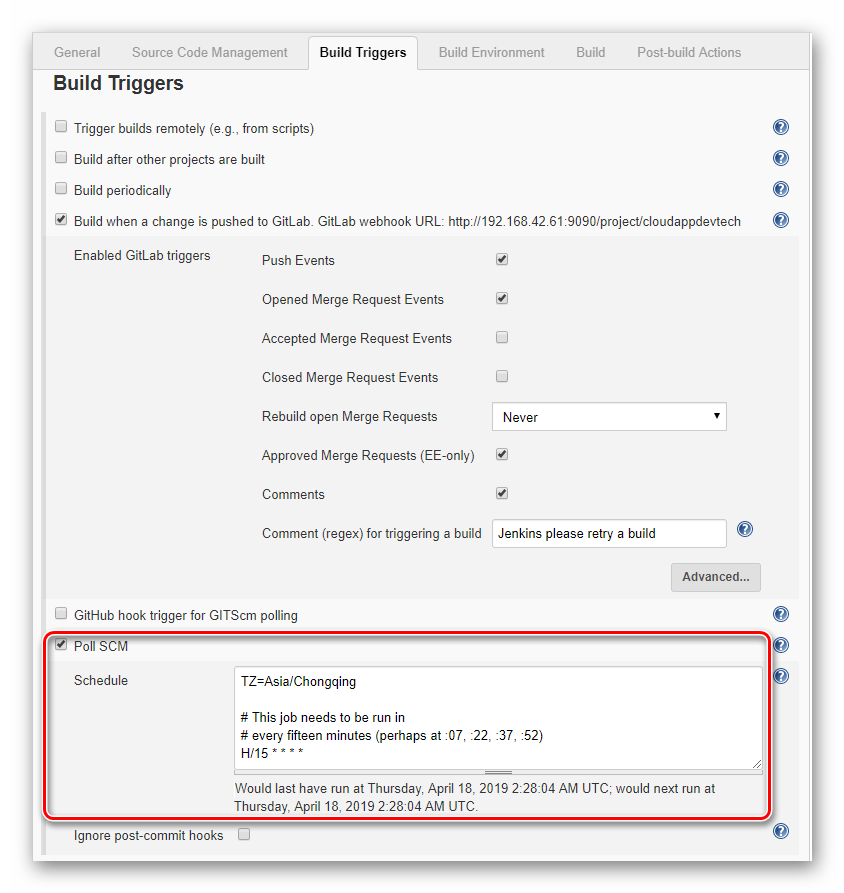 Jenkins Build Triggers